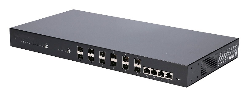 Managed Switch 12 SFP, 4x Gigabit poort