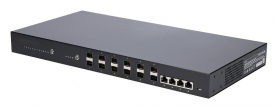 Managed Switch 12 SFP, 4x Gigabit poort