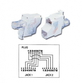 Verticale splitter 1xRJ45 - 2xRJ45 Tokenring