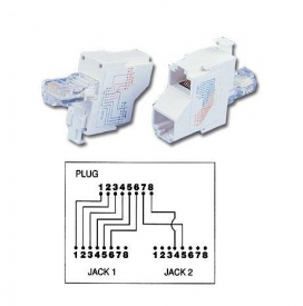 Verticale splitter RJ45 -> 1xtelefoon 1xdata