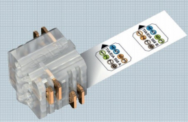 EasyLan PreLink CAT6a Shielded Modulen haaks 75° 