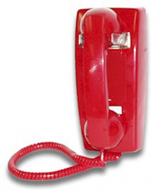 Alarm telefoon wandm. zonder kiesklavier rood
