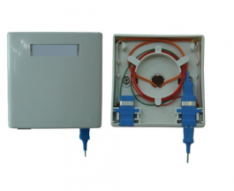 Glasvezel wall outlet low-cost 2-V LC/SC met klapdeksel
