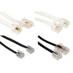 Modulair kabel zwart RJ11<-->RJ45  L=6mtr.