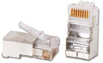 RJ45 FTP/STP plug 8p.8c. ronde kabel (verp.10 stuks)