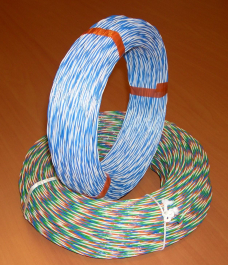 Kruisverbindings draad 4x0,5 wit/blauw/oranje/groen 200m