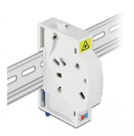 FO Din-rail Kunststof box geschikt 2xSC simplex of LC duplex