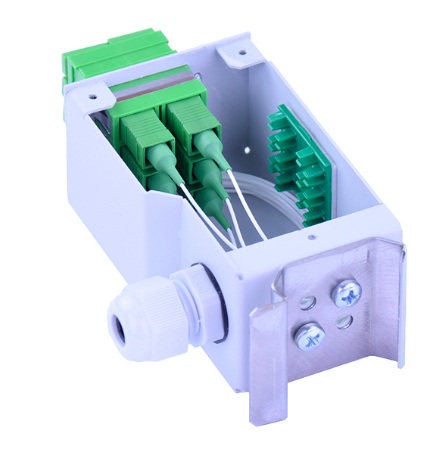 Din-rail glasvezel splicebox metaal Mini 