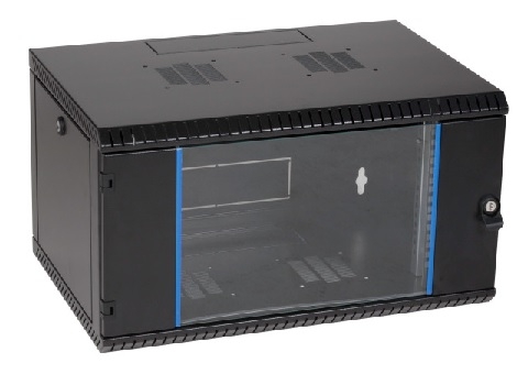 InfraTEL wandkast 6HE zwart D=450mm