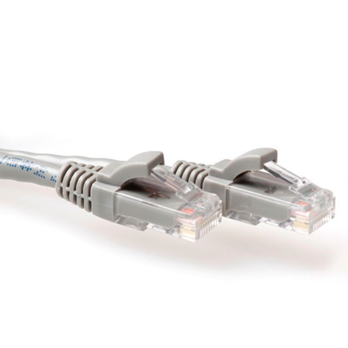 Patchsnoer RJ45 gr+tule gr.L1m Cat5e